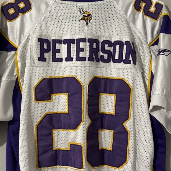 NFL Minnesota Vikings Authentic Jersey Shirt Reebok #28 Adrian Peterson Size 50 - Picture 3 of 8